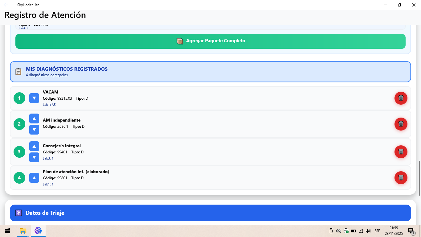 Atención HIS - SkyHealthLite