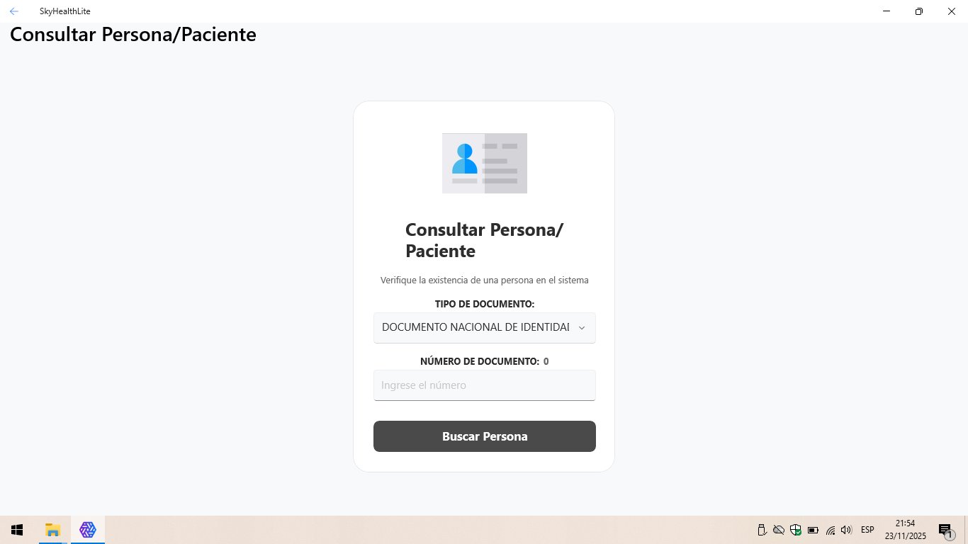 Gestión de Pacientes - SkyHealthLite