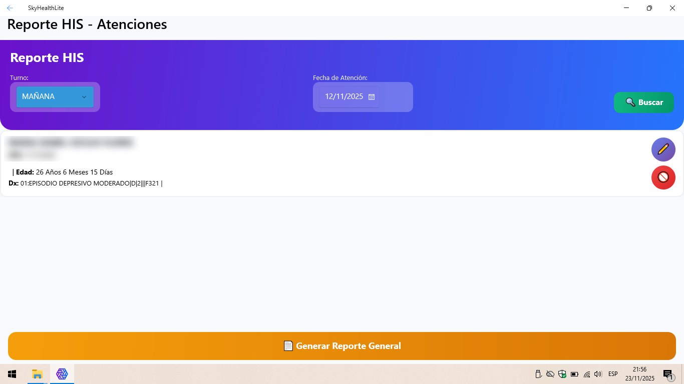 Módulo de Reportes - SkyHealthLite